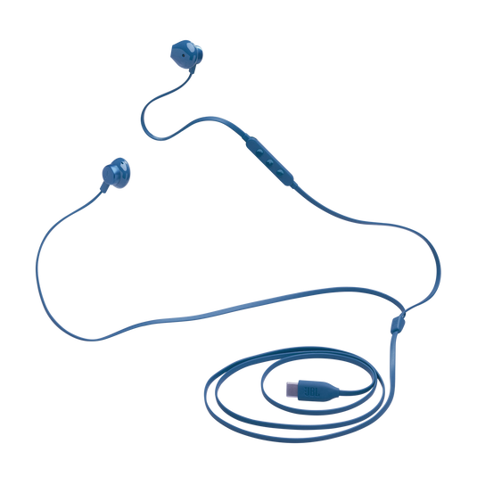 JBL Tune 305C USB - Blue - Wired Hi-Res Earbud Headphones - Detailshot 3 image number null